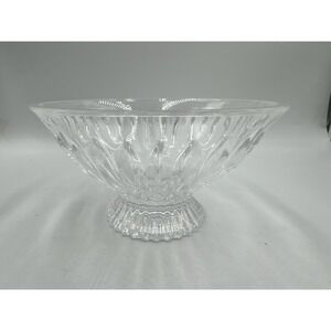 Mikasa Slovenia Meridian Clear Crystal Round Shape Footed Bowl
